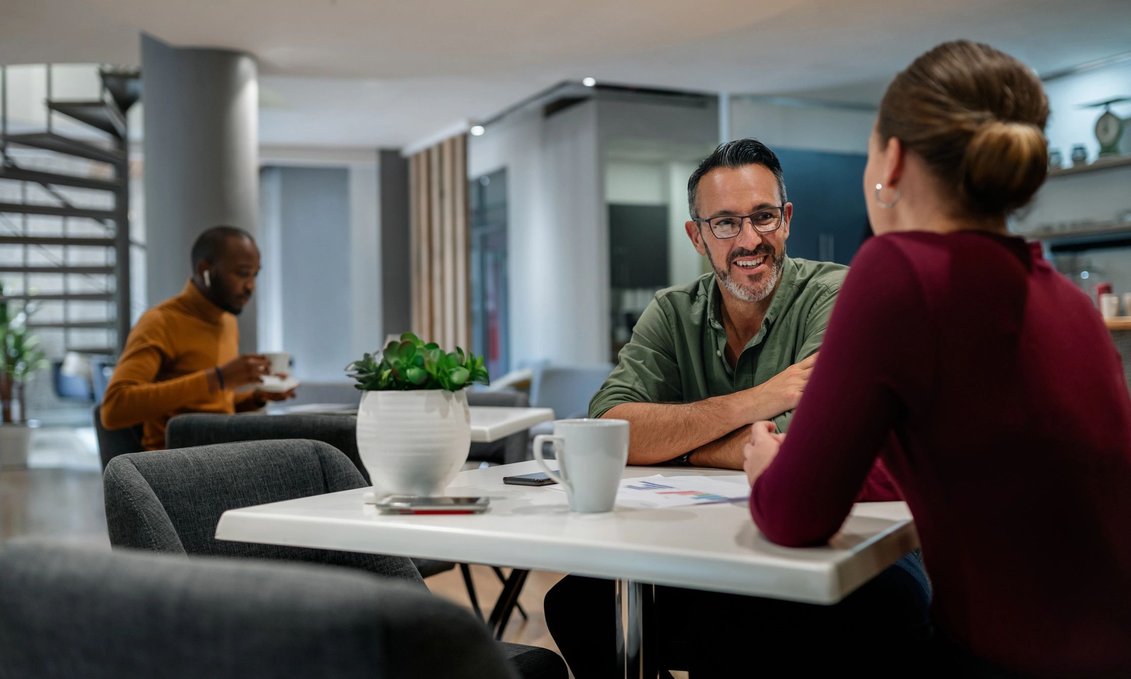 Professional consultation in an office